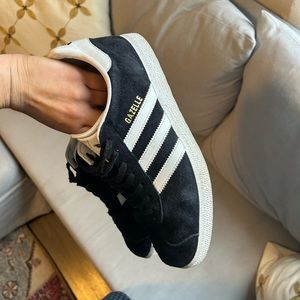 Black adidas gazelles size 7.5 women’s